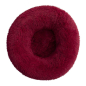 Preview: Fluffy Donut-Katzenkorb, Bordeaux, 40 cm